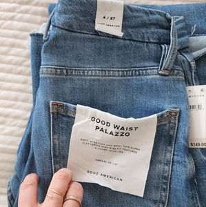 Good American Good Waist Palazzo Wide Leg Jeans 4/27
